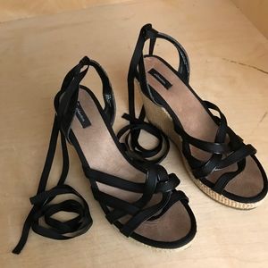 summer lace up wedge